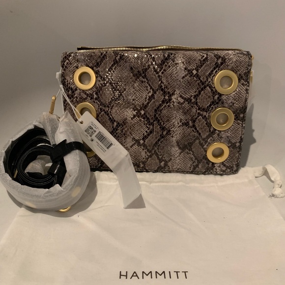 NWT Hammitt Montanan Clutch Small in Daisy Snake with Gold Hardware - Picture 2 of 6